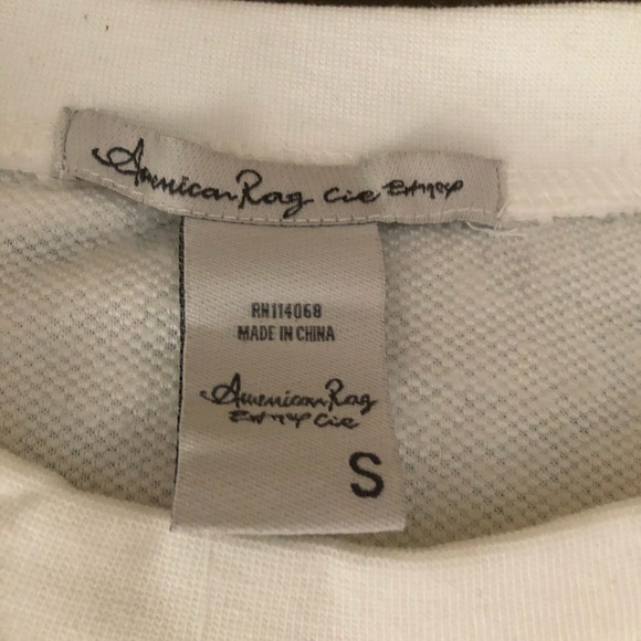 American Rag Fuzzy Sweatshirt / Sweater w/ Pearls - Picture 4 of 6